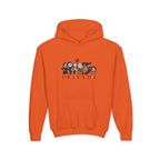 Youth Hooded Sweatshirt - Soft Cotton Polyester Hoodie with Kangaroo Pocket - Just Chilling Inc.