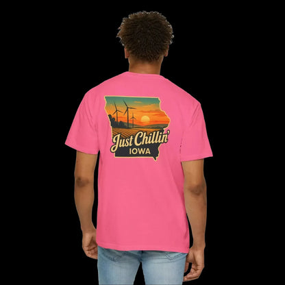 Garment Dyed T-Shirt - Unisex Cotton Tee With Unique Color Texture & Relaxed Fit - Just Chilling Inc.