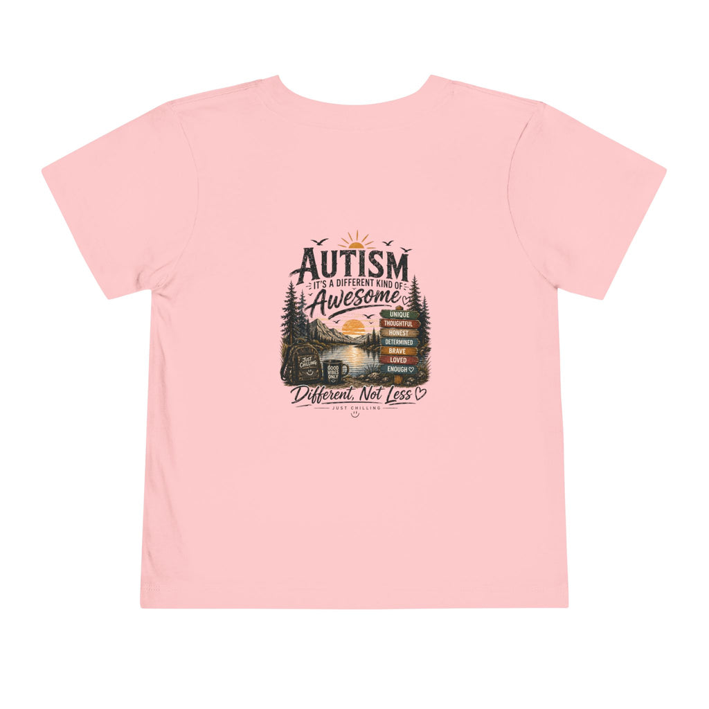 Toddler Tee — "Autism is Awesome" Campfire Adventure Kids Shirt