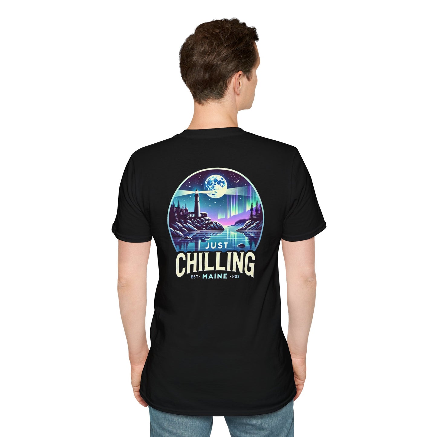 Just Chilling Scenic Tee – Coastal Escape- Maine Edition
