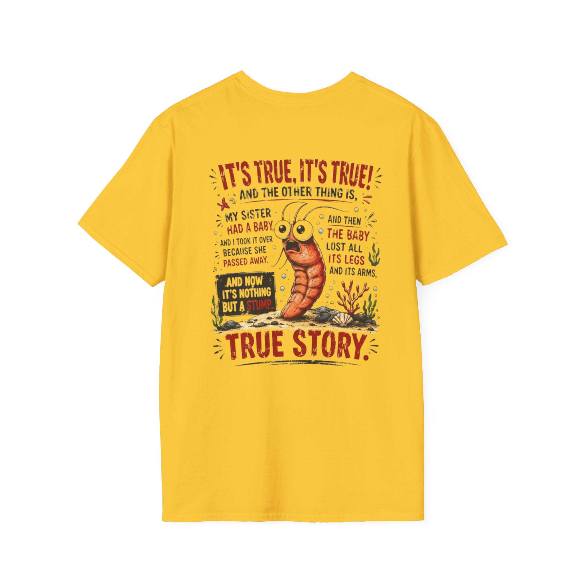 True Story Shrimp Tee — Funny Sharktale's Graphic T-Shirt