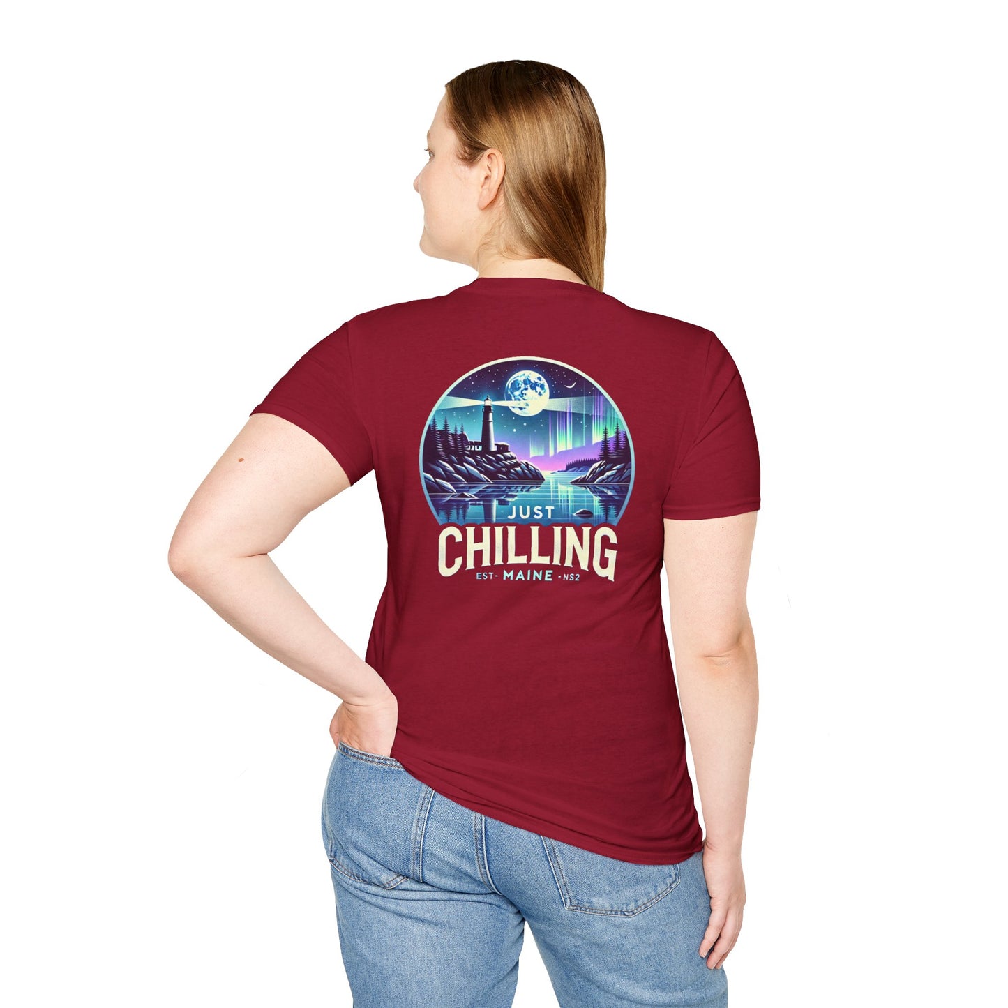 Just Chilling Scenic Tee – Coastal Escape- Maine Edition