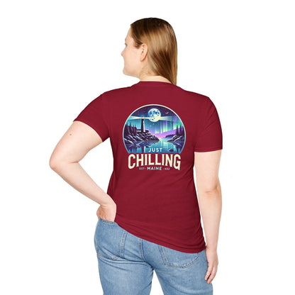 Just Chilling Scenic Tee – Coastal Escape- Maine Edition