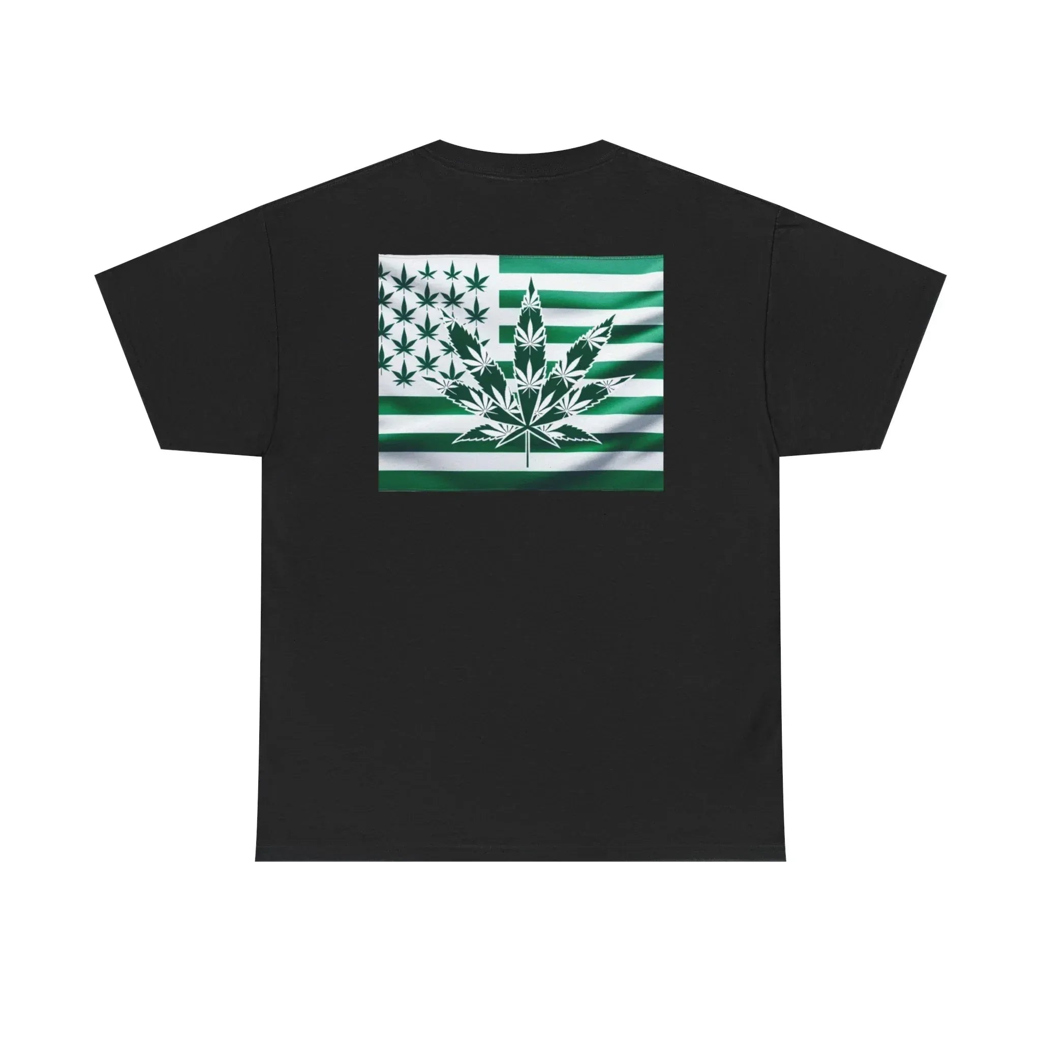 Unisex Heavy Cotton Tee cannabis all-star and flag tee - Just Chilling Inc.