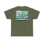 Unisex Heavy Cotton Tee cannabis all-star and flag tee - Just Chilling Inc.