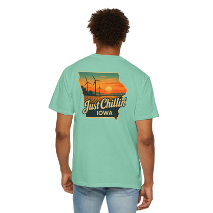 Garment Dyed T-Shirt - Unisex Cotton Tee With Unique Color Texture & Relaxed Fit