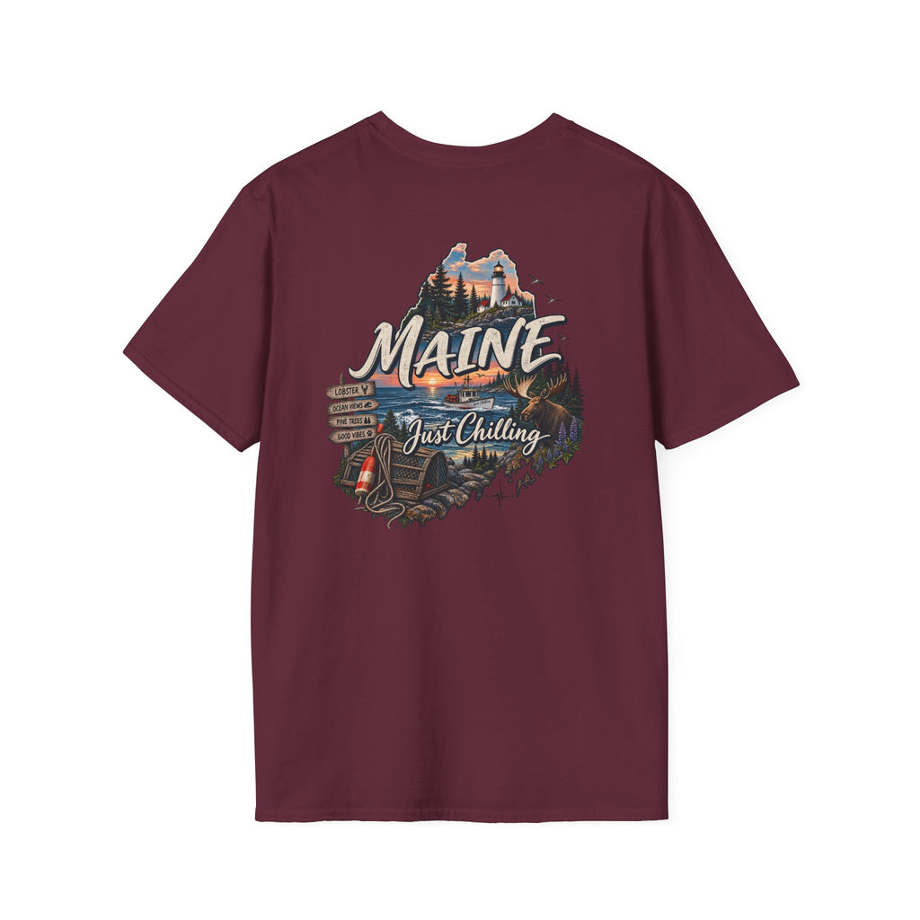 Just Chilling Scenic Tee – Coastal Escape- Maine Edition