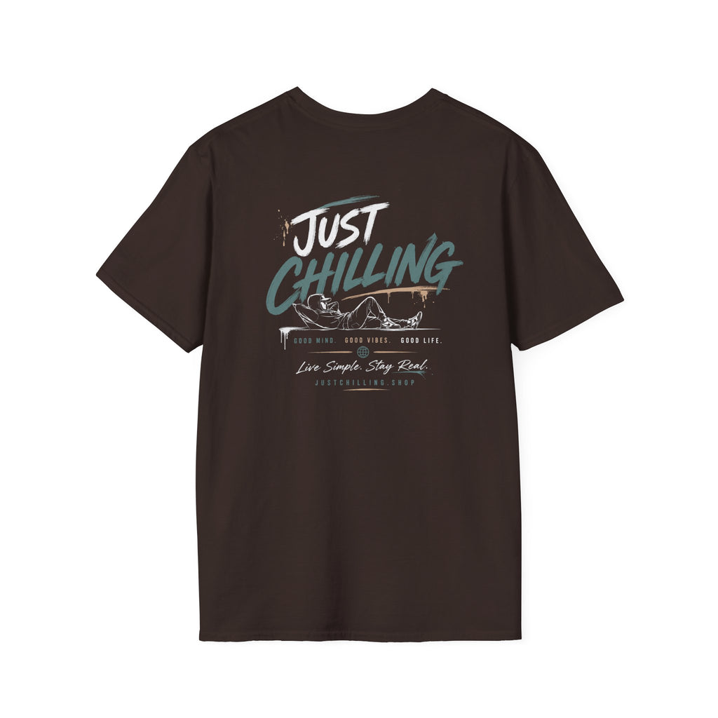 Classic Black Crewneck T-Shirt — Minimal Everyday Tee (Just Chilling)