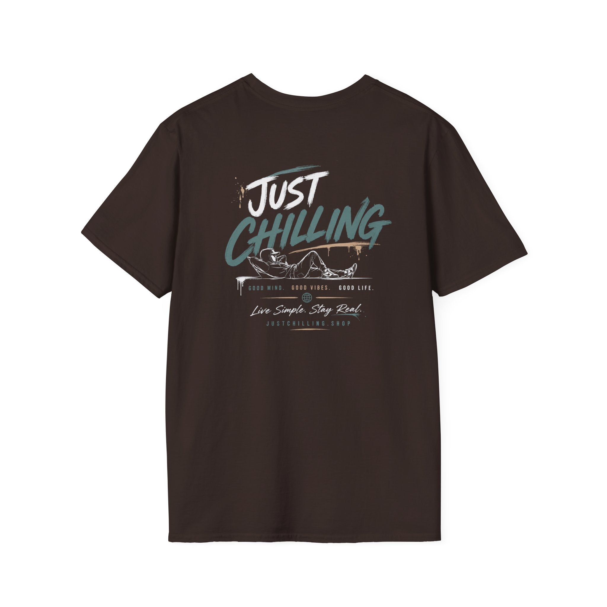 Classic Black Crewneck T-Shirt — Minimal Everyday Tee (Just Chilling)