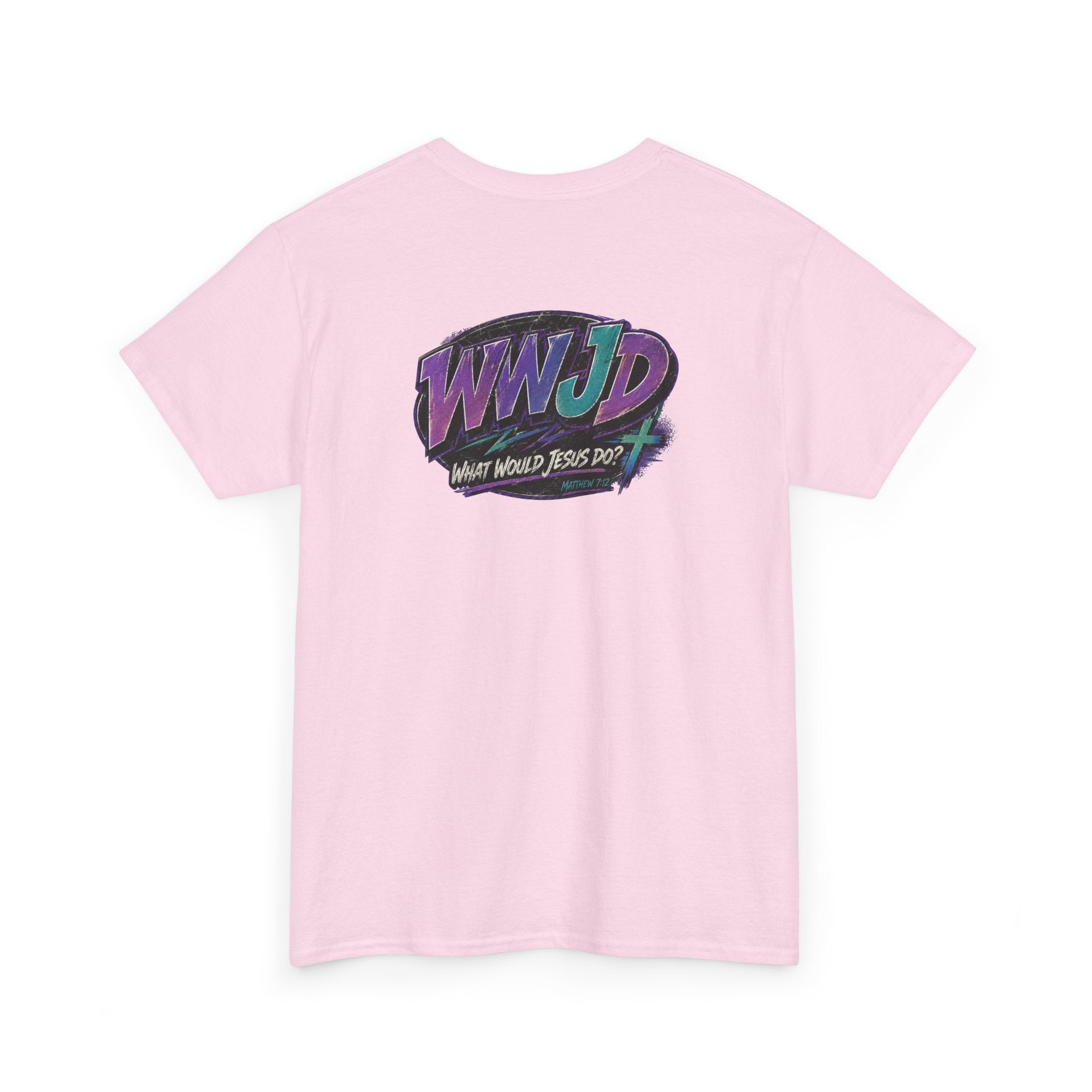 WWJD Retro Graphic Tee — "What Would Jesus Do?" 90s Style Christian T-Shirt