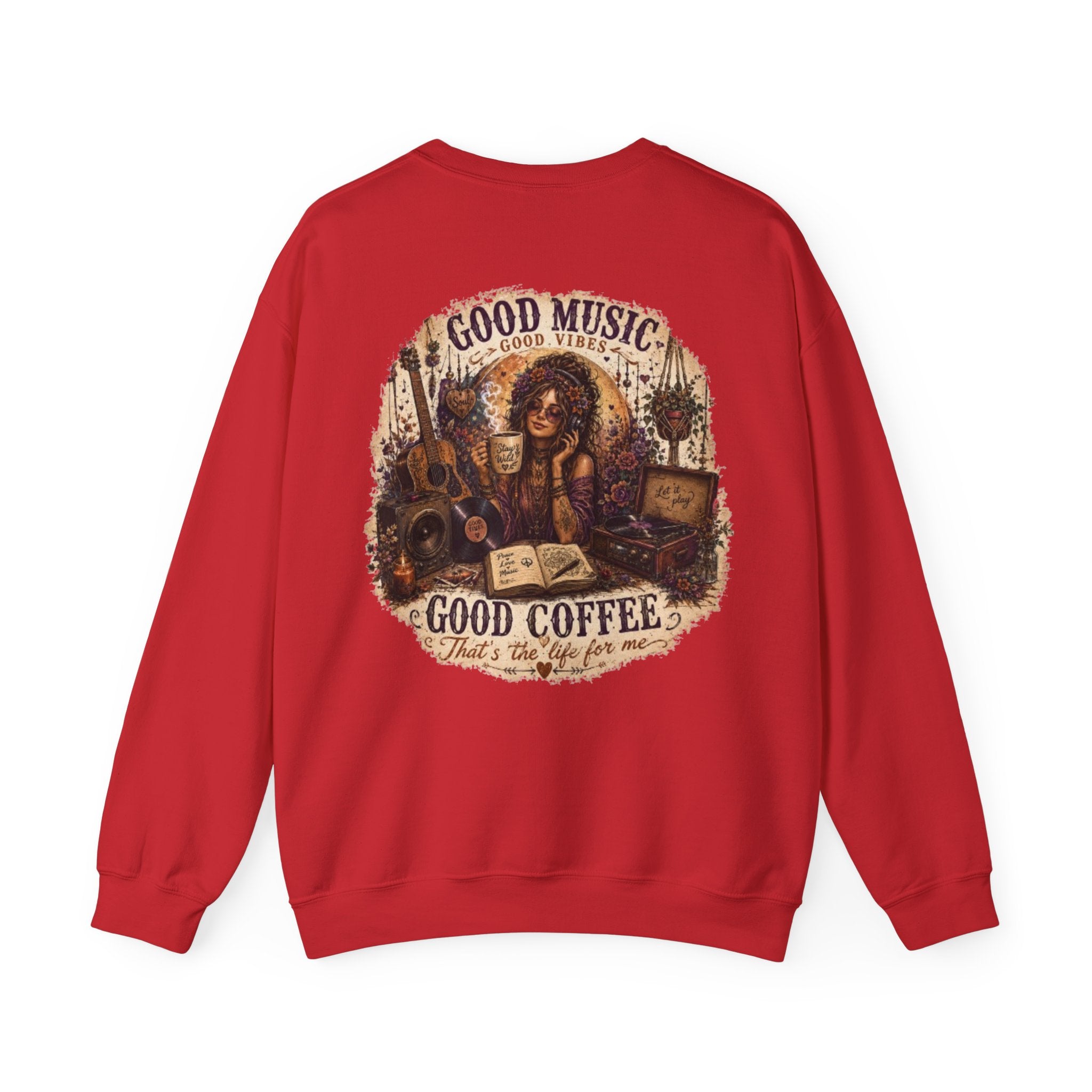 Music is Happiness Lightweight Crewneck Sweatshirt