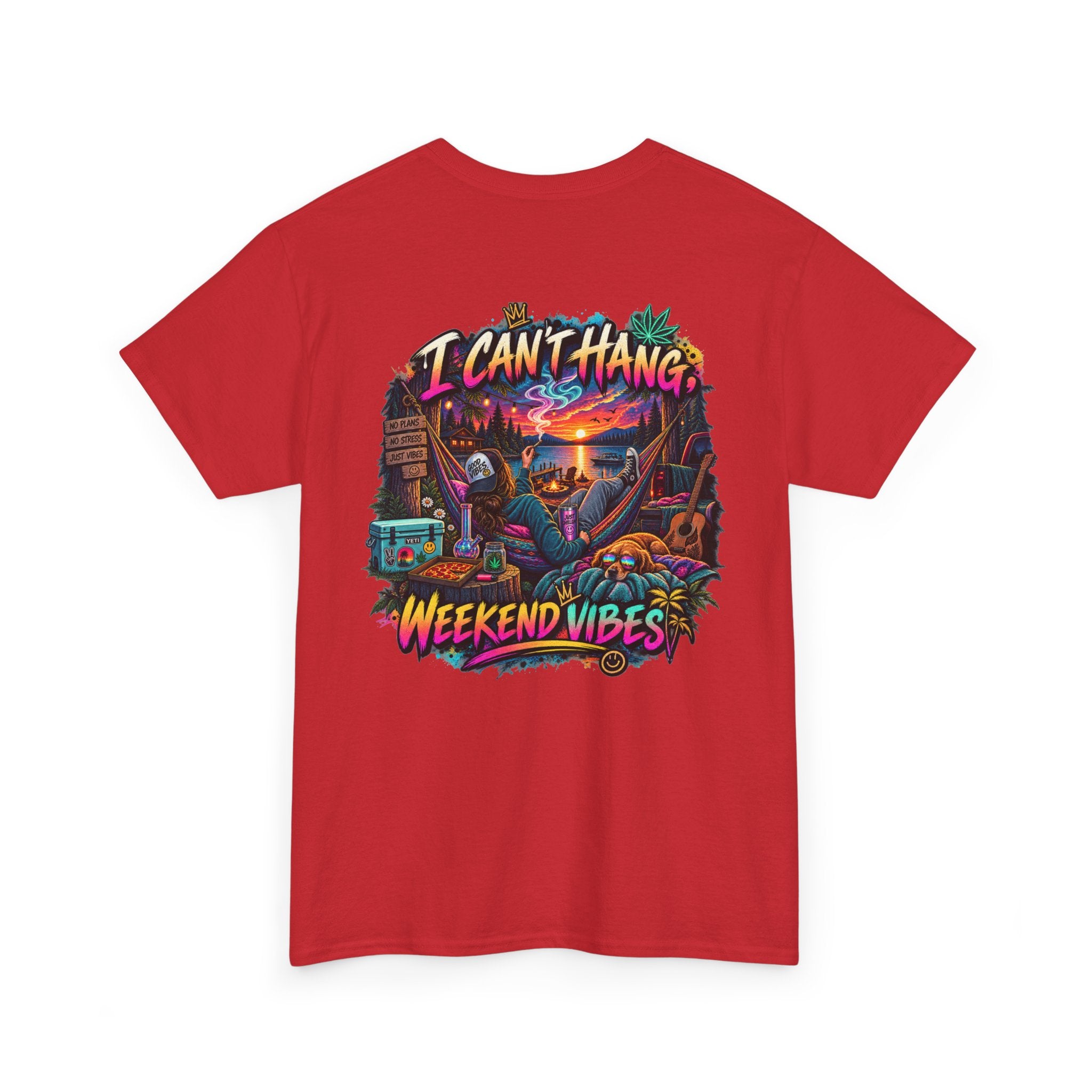Beach Sunset Tee — "I Can't Hang" Weekend Vibes Graphic T-Shirt
