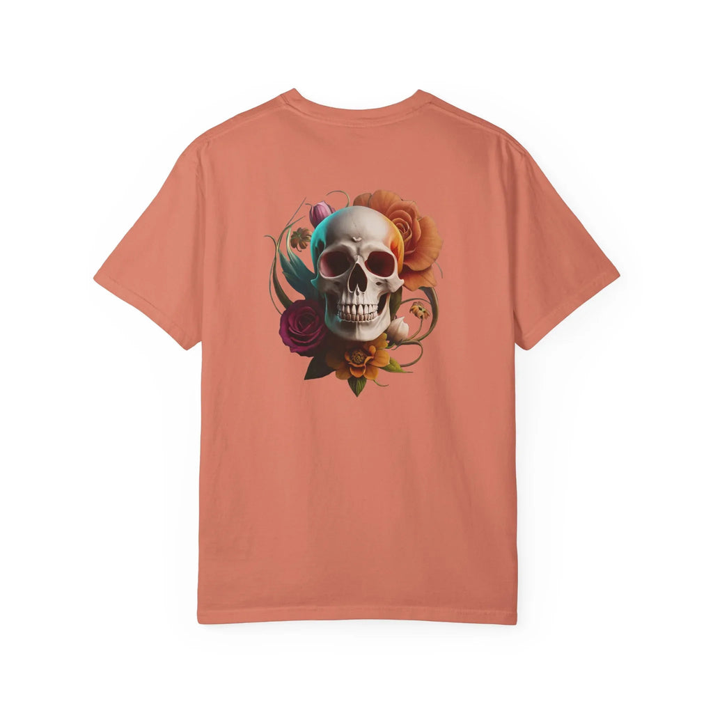 Women's V-Neck Tee – Slim Fit Skull Graphic Cotton T-Shirt | Breathable Casual Top - Just Chilling Inc.