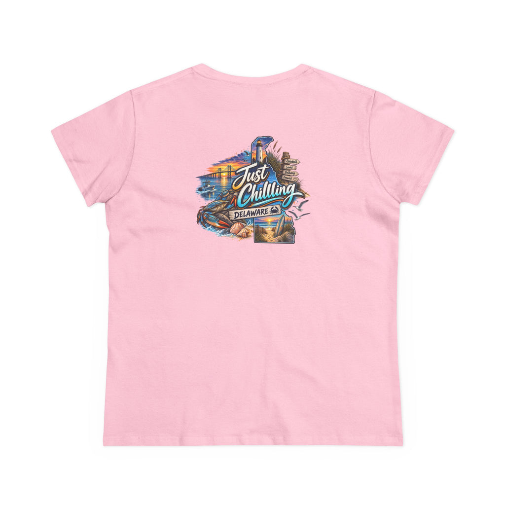 Delaware Just Chilling Tee, Summer Vibes Shirt, Beach Lover Gift, Casual Comfort Top, Vacation Outfit Essential, Fun Graphic T-Shirt