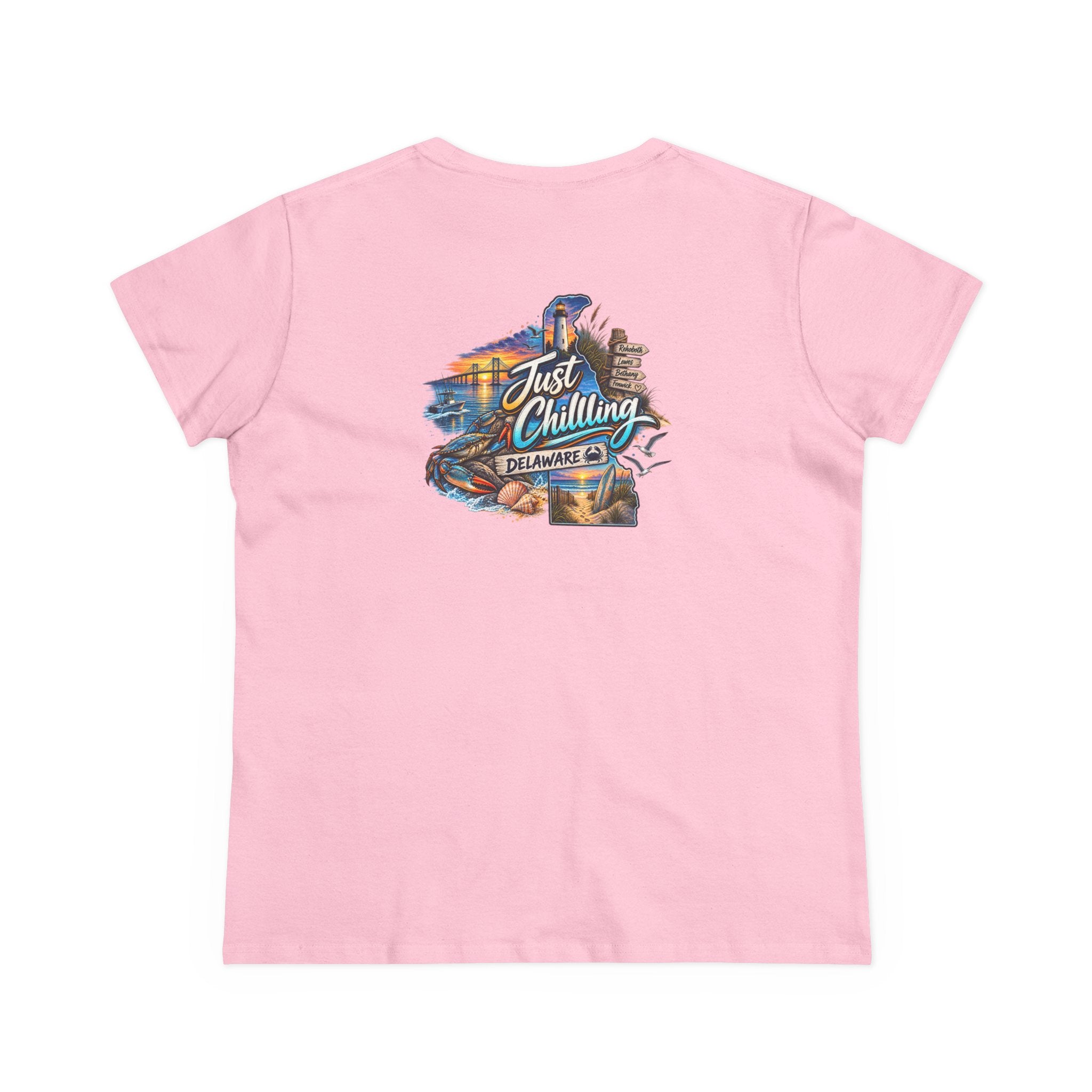 Delaware Just Chilling Tee, Summer Vibes Shirt, Beach Lover Gift, Casual Comfort Top, Vacation Outfit Essential, Fun Graphic T-Shirt