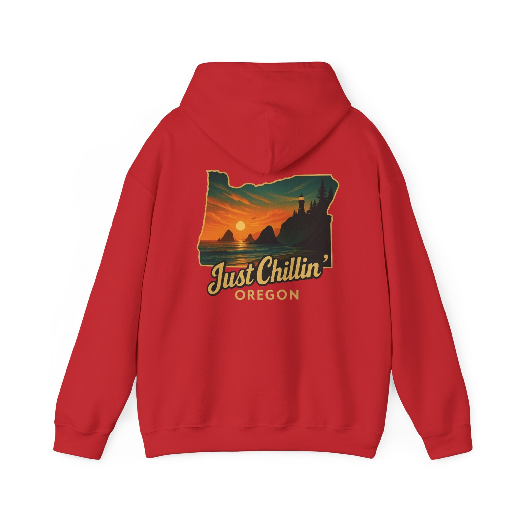 Oregon Sunset Hoodie — "Just Chillin'" Scenic Travel Pullover