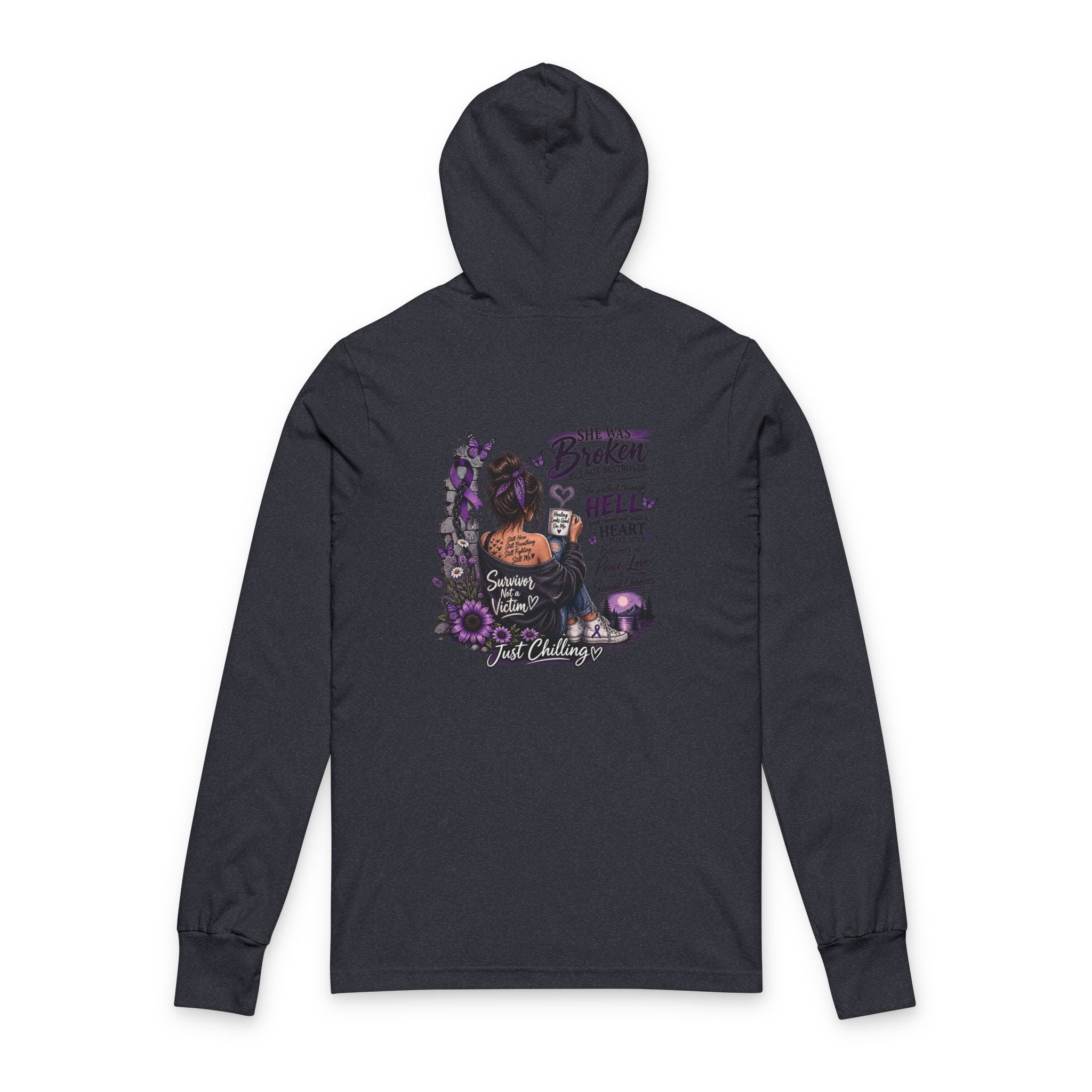 Sudadera con capucha "Mariposa del Empoderamiento" – Camiseta de manga larga unisex con diseño motivacional
