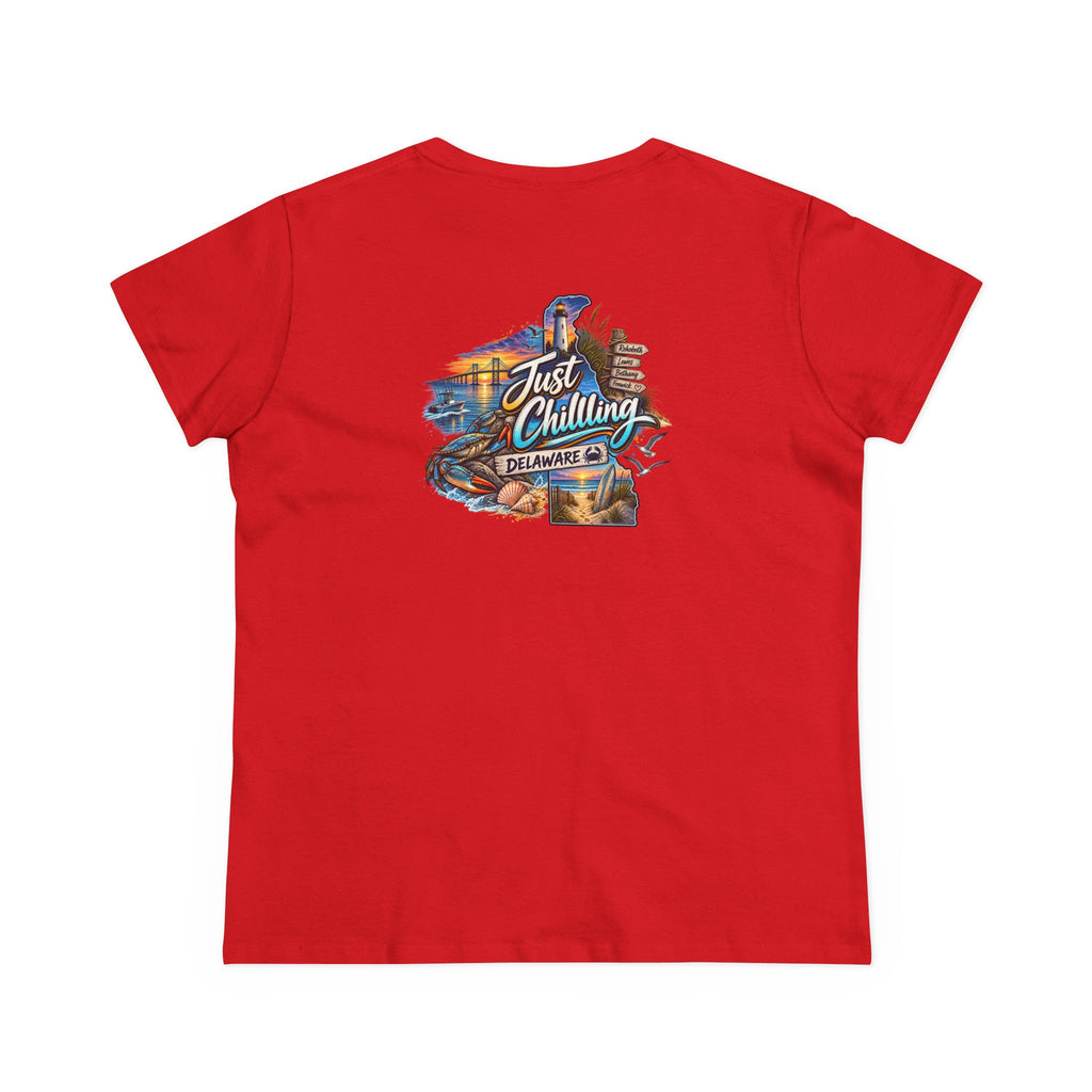 Delaware Just Chilling Tee, Summer Vibes Shirt, Beach Lover Gift, Casual Comfort Top, Vacation Outfit Essential, Fun Graphic T-Shirt