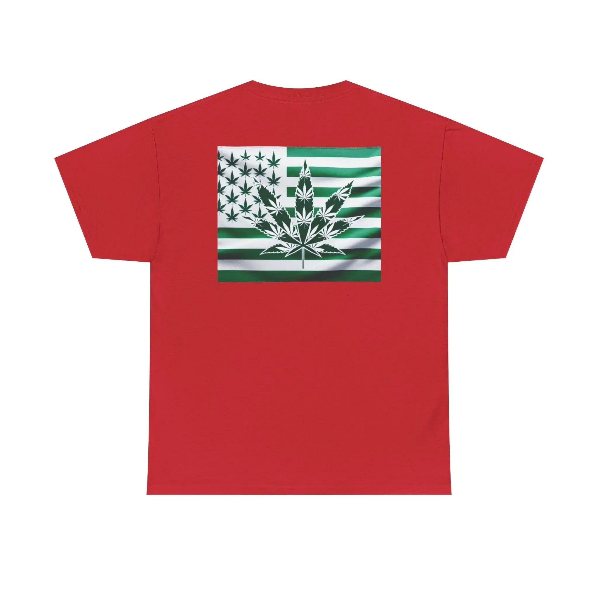 Unisex Heavy Cotton Tee cannabis all-star and flag tee - Just Chilling Inc.