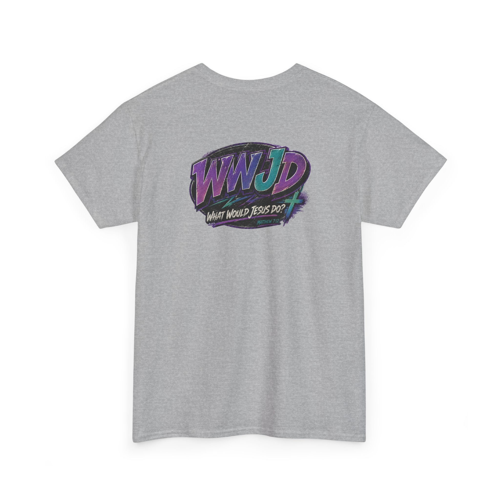 WWJD Retro Graphic Tee — "What Would Jesus Do?" 90s Style Christian T-Shirt