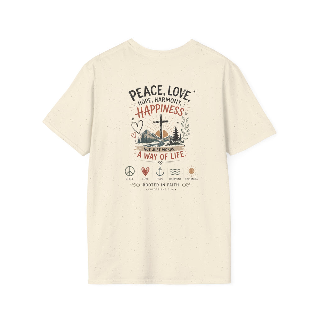 Just Chilling T-Shirt - Peace Love Happiness Tee