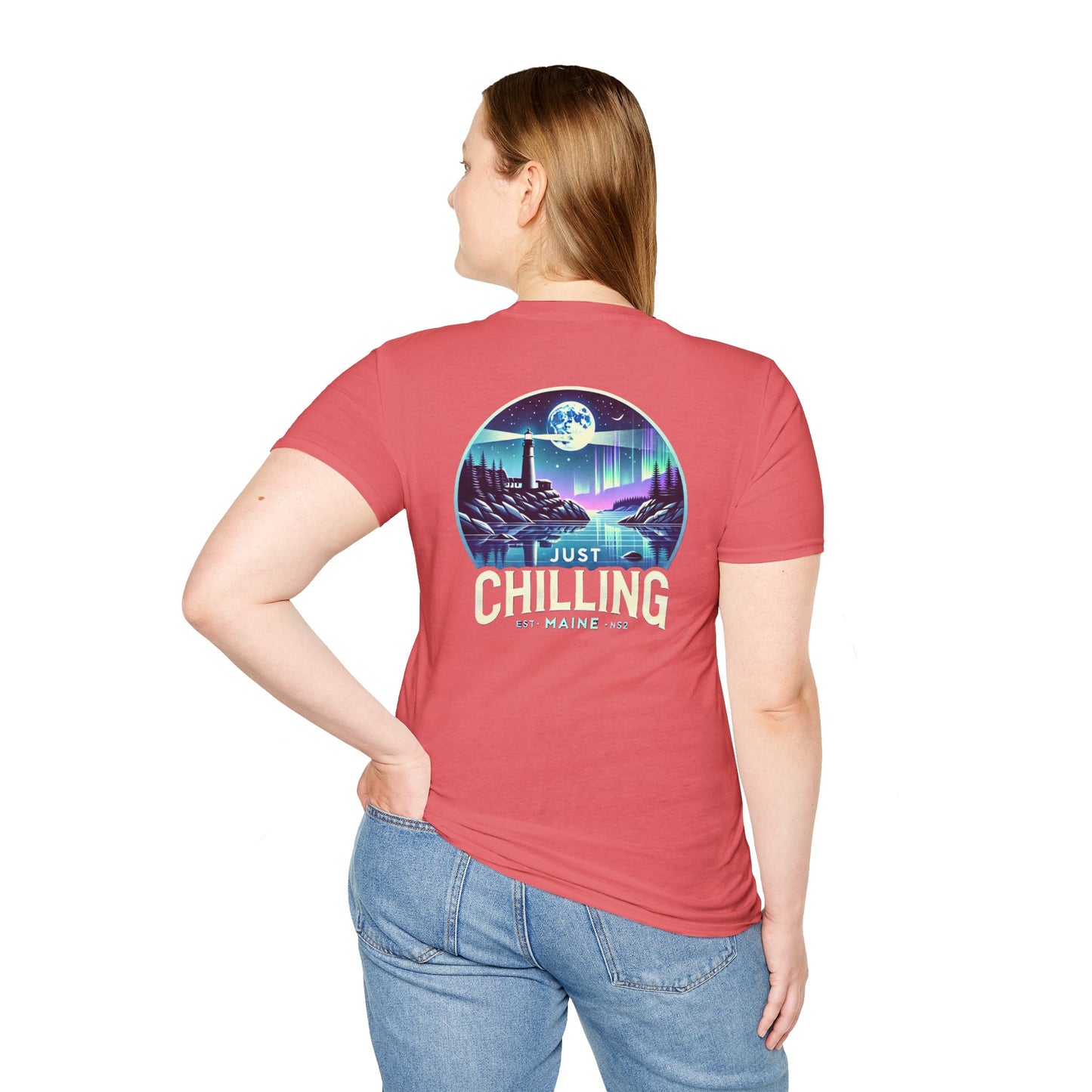 Just Chilling Scenic Tee – Coastal Escape- Maine Edition