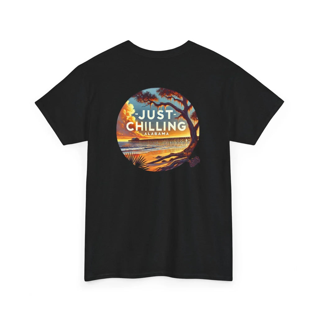Garment Dyed Tee – Unisex Cotton Shirt With Alabama Outdoors Design - Just Chilling Inc.