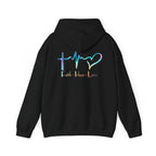Faith Hope Love Hoodie – Christian Cross Heartbeat Pullover