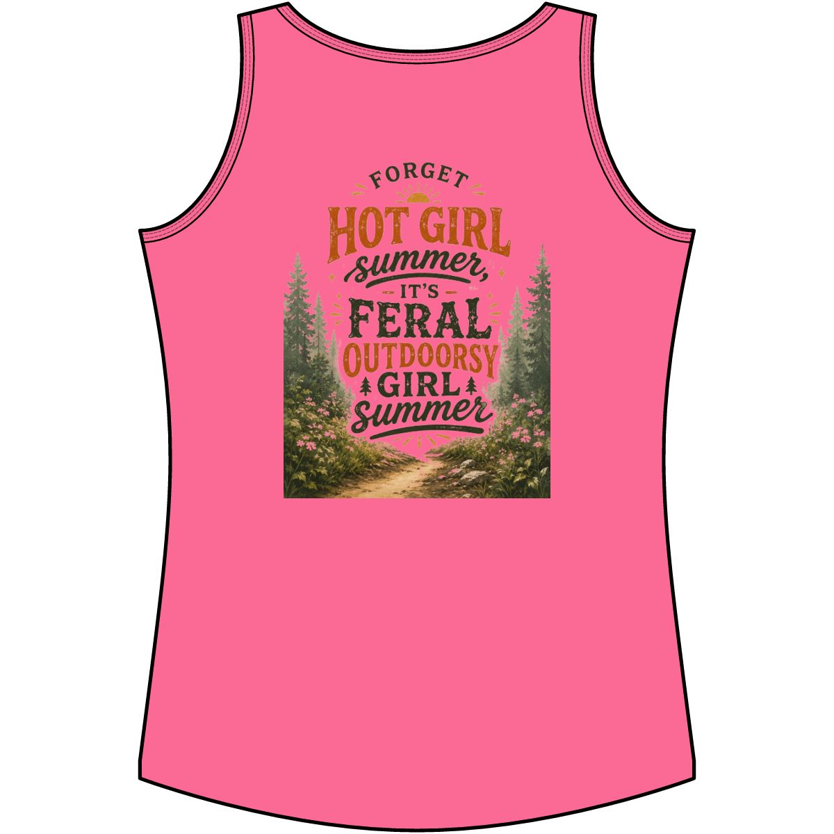 Outdoorsy Girl Summer Tank Top — Feral Graphic Women's Tank