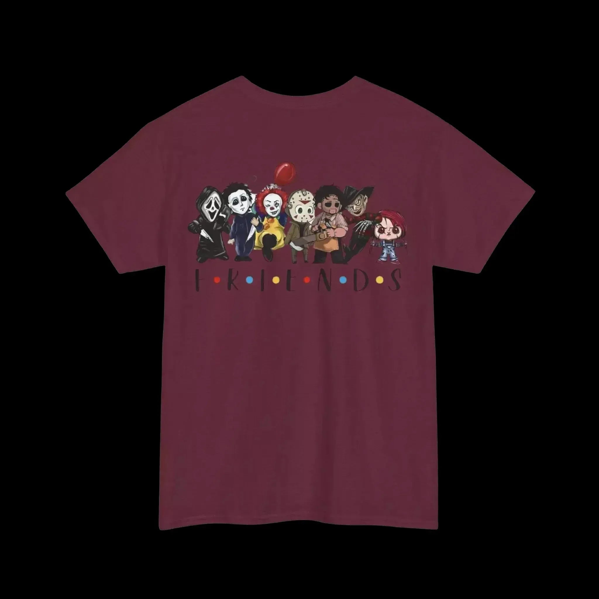 Horror Cartoon T-Shirt – Funny Halloween Tee With Creepy Friends Chibi Design - Just Chilling Inc.