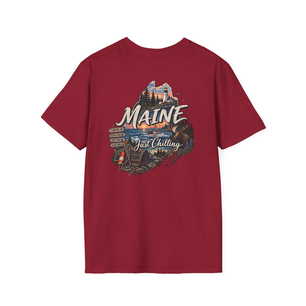 Just Chilling Scenic Tee – Coastal Escape- Maine Edition