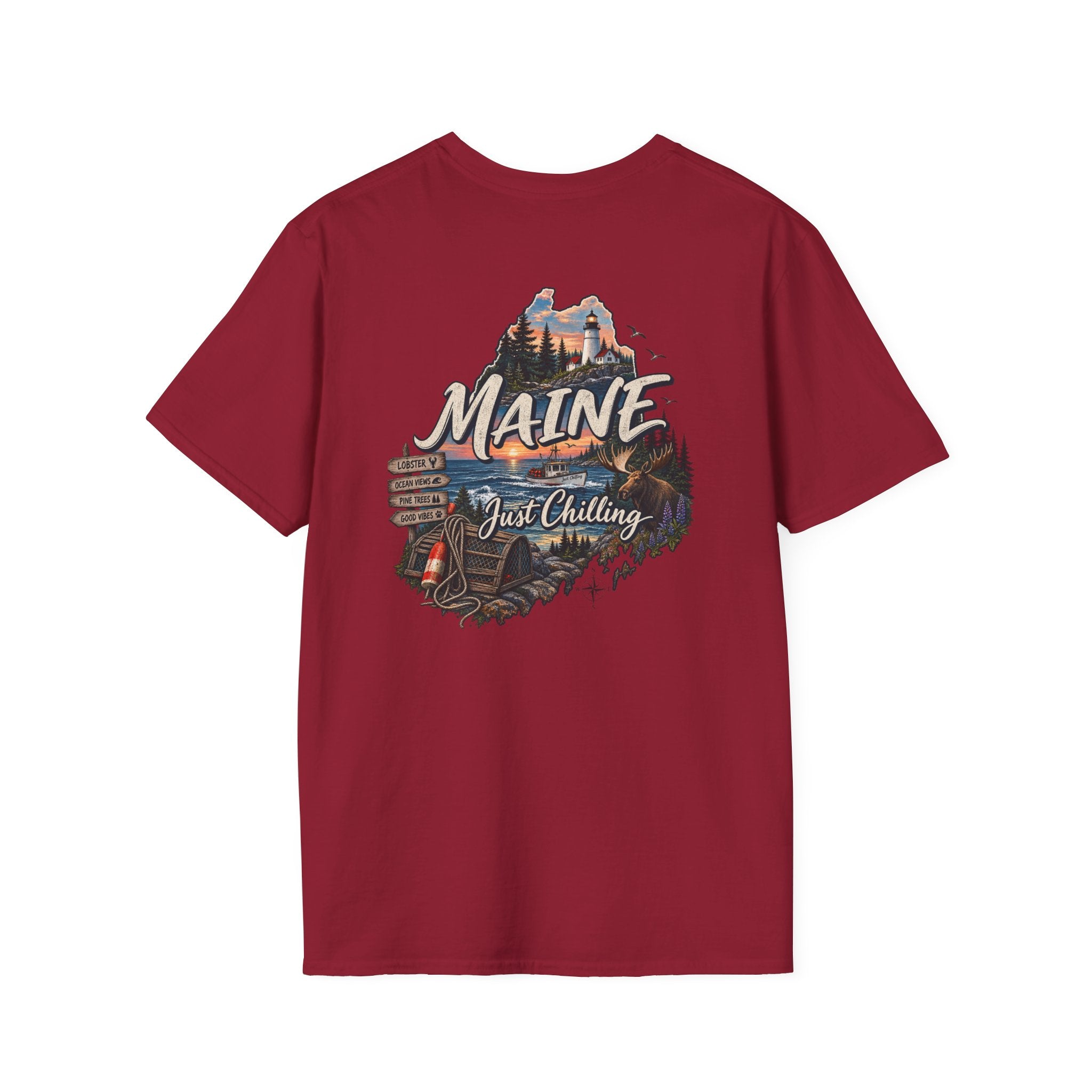 Just Chilling Scenic Tee – Coastal Escape- Maine Edition
