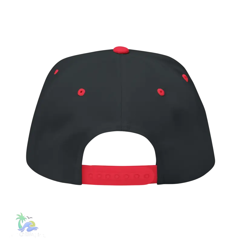 a black and red hat with a red visor