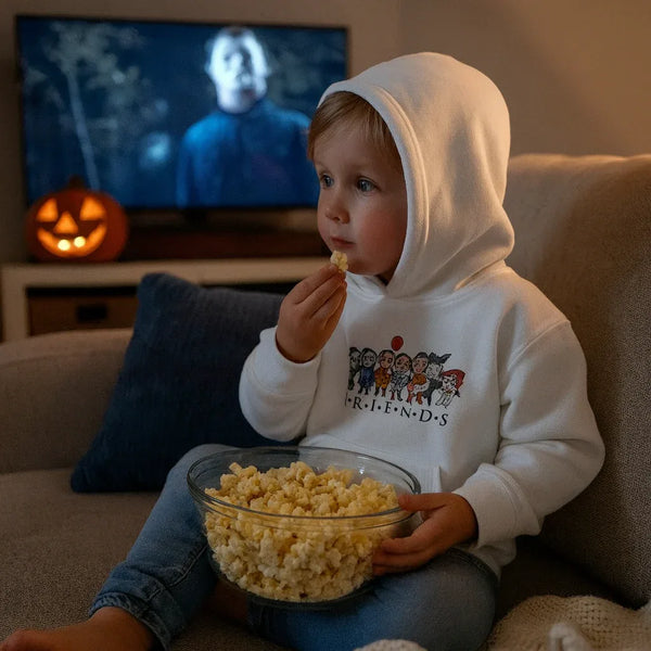 Youth Hooded Sweatshirt - Soft Cotton Polyester Hoodie with Kangaroo Pocket - Just Chilling Inc.