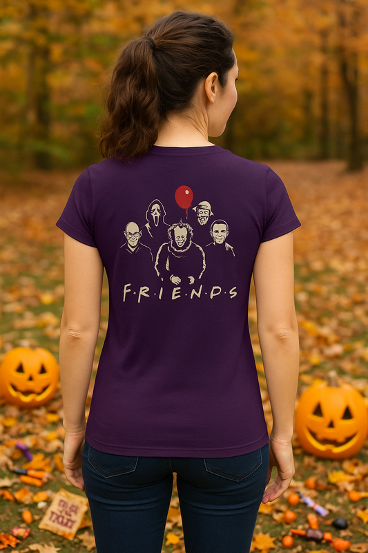 All Your Favorite Creepy Friends T-Shirt – Horror Movie Villains Graphic Tee, Made in the USA