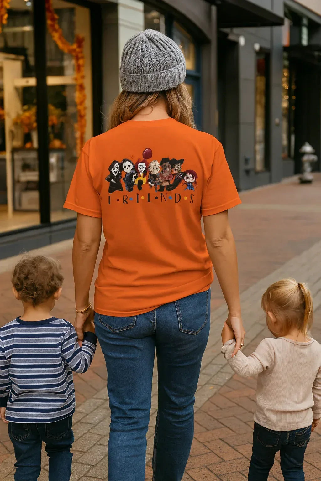 Horror Cartoon T-Shirt – Funny Halloween Tee With Creepy Friends Chibi Design - Just Chilling Inc.