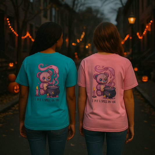 I Put a Spell on You” Voodoo Bear Tee – Cozy Witchy Unisex T-Shirt | Magical Vibes, Cute & Creepy, Just Chilling Style