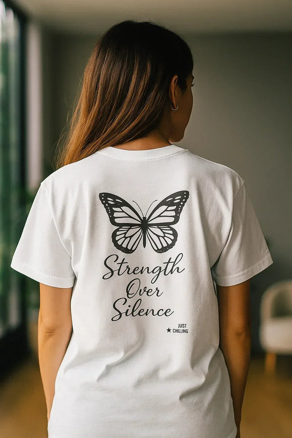 Domestic Violence Awareness Tee - Unisex Cotton Shirt With Soft Ring Spun Cotton - Just Chilling Inc.