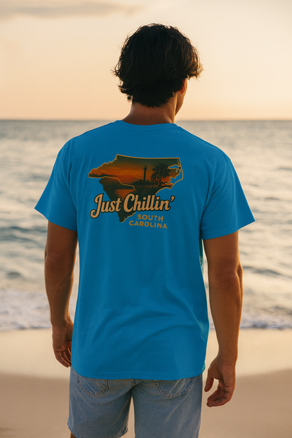 South Carolina Sunset Tee – Soft Vintage Cotton Shirt | Relaxed Fit Unisex