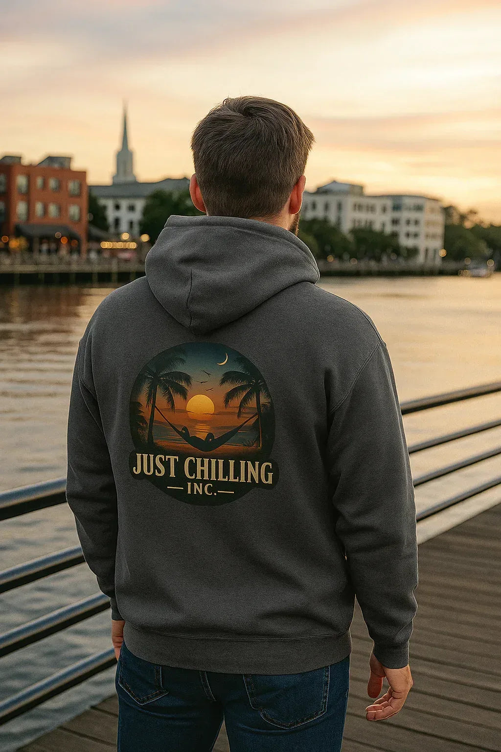 Full Zip Hooded Sweatshirt – Classic Fit Cotton Polyester Blend Hoodie - Just Chilling Inc.