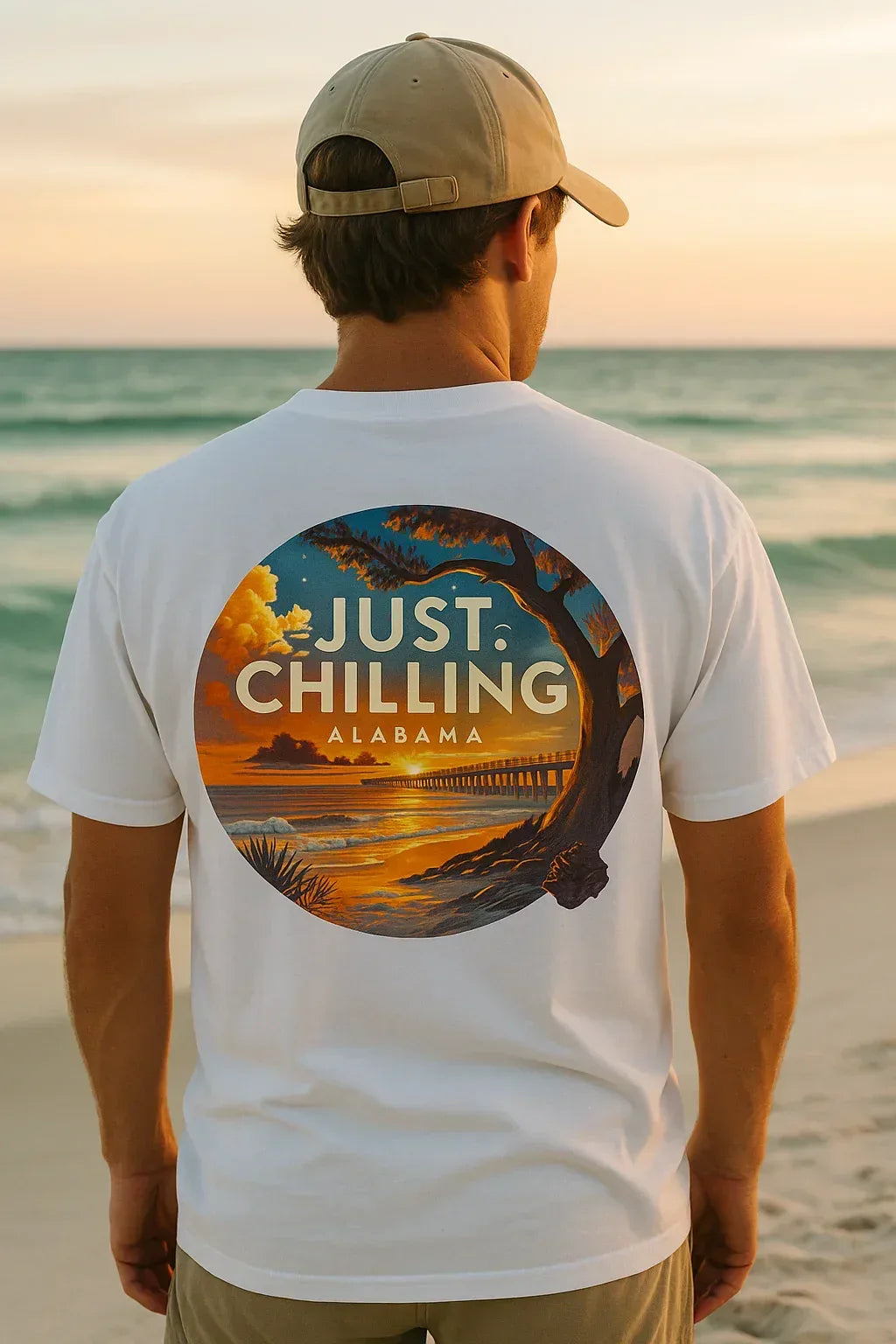 Garment Dyed Tee – Unisex Cotton Shirt With Alabama Outdoors Design - Just Chilling Inc.