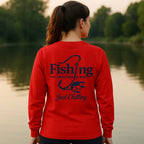 Cotton Long Sleeve Tee - Unisex Classic Fit Fishing Shirt With Durable Seams - Just Chilling Inc.