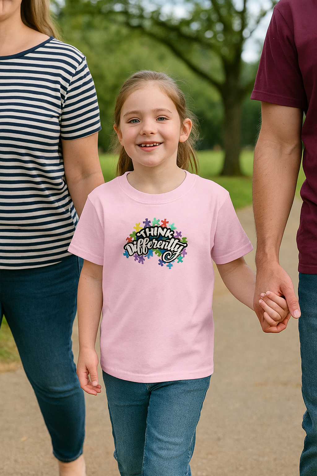 Autism Awareness Shirt Youth T-Shirt - Think Differently Cotton Tee For Kids