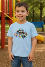 Autism Awareness Shirt Youth T-Shirt - Think Differently Cotton Tee For Kids - Just Chilling Inc.