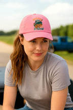 Distressed Cotton Twill Cap – Adjustable Fishing Hat with D-Ring Strap - Just Chilling Inc.