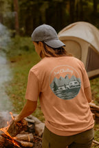 Girl Dog Camper Shirt - Unisex Cotton Tee | Comfortable Classic Fit Crew Neck - Just Chilling Inc.