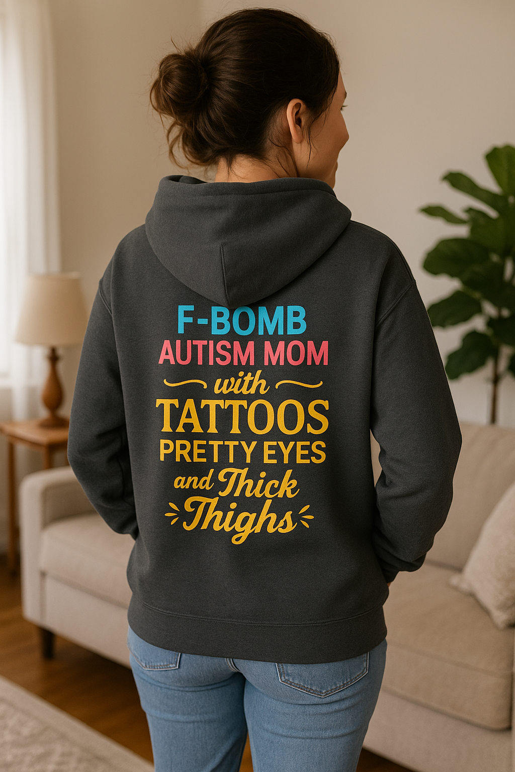 Lightweight Hooded Sweatshirt - Soft Cotton Hoodie with Jersey Lined Hood