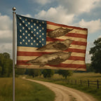Torn American Flag - Hidden Battles Patriotic Wall Art - Just Chilling Inc.