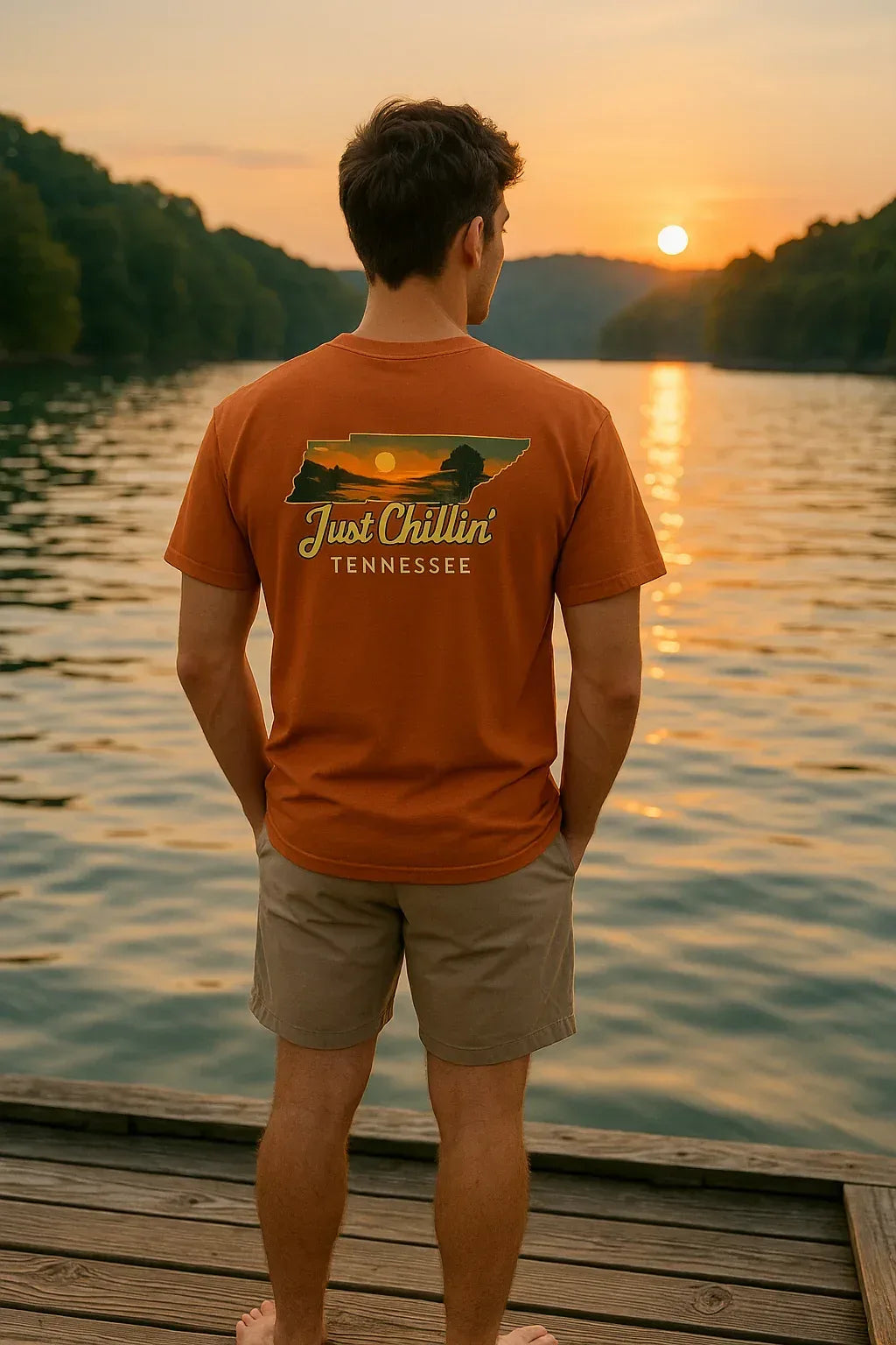 Just Chillin' Tennessee Unisex Cotton Tee – Nature Lover Gift - Just Chilling Inc.