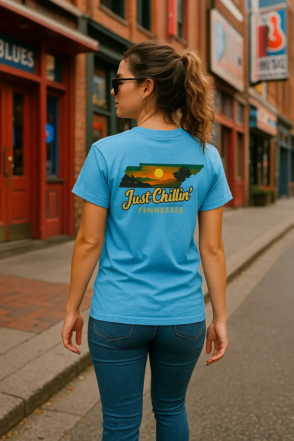 Just Chillin' Tennessee Unisex Cotton Tee – Nature Lover Gift - Just Chilling Inc.